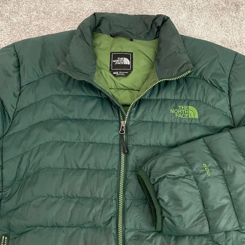 North Face 600 Fill Down Puffer Jacket Mens Large Insulated Green